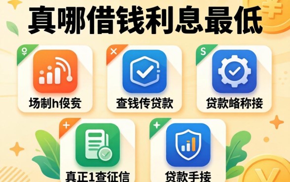 去哪借钱利息最低，枚举五个真正不查征信的贷款软件