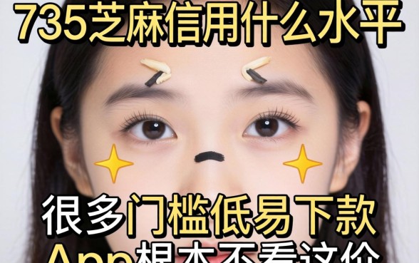 我看了眼735芝麻信用什么水平，发现很多门槛低易下款app根本不看这个