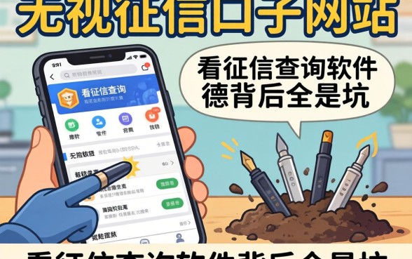 我试了几个无视征信口子网站，发现不看征信查询的软件背后全是坑