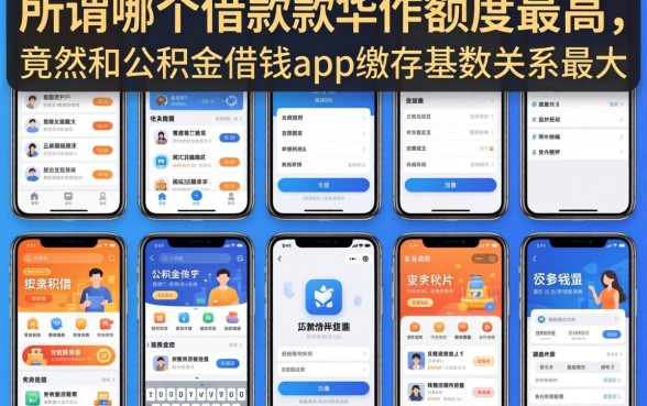 我看了十几个平台，发现所谓哪个借款软件额度最高，竟然和公积金借钱app的缴存基数关系最大