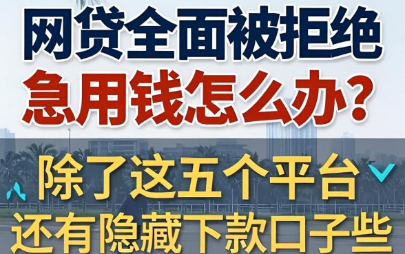 网贷全面被拒急用钱怎么办?除了这五个平台还有哪些隐藏下款口子?