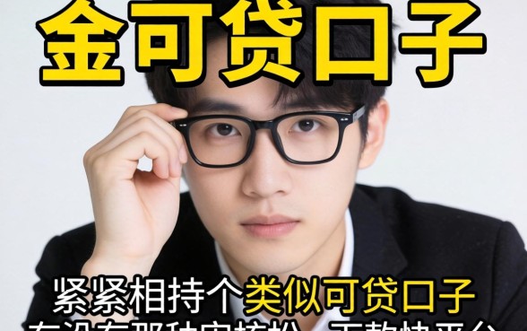 手头紧想找个类似金可贷的口子，有没有那种审核松、下款快的平台推荐？