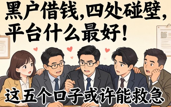 急需用钱却四处碰壁？黑户借钱平台什么最好，这五个口子或许能救急