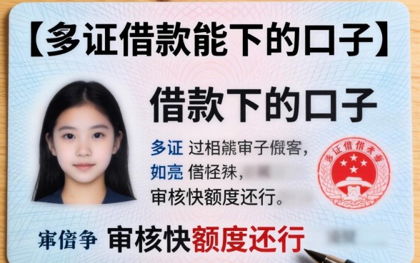 总结几个身份证借款能下的口子，审核快额度还行
