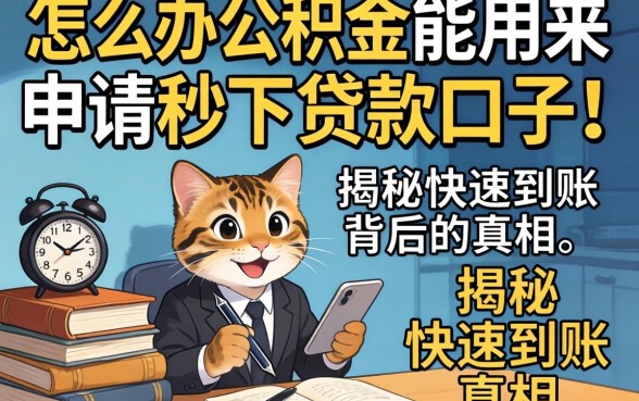急需用钱怎么办？公积金能用来申请秒下贷款口子吗？揭秘快速到账背后的真相