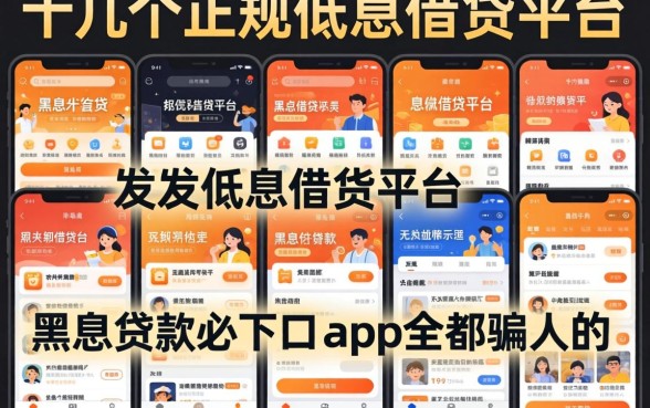 我试了十几个正规低息借钱平台，发现黑户贷款必下口子app全是骗人的