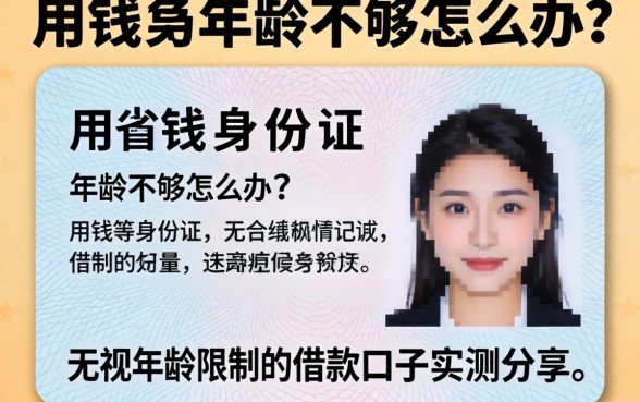 急用钱身份证年龄不够怎么办？无视年龄限制的借款口子实测分享