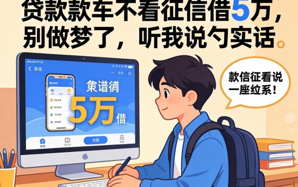 哪个贷款软件不看征信借5万？别做梦了，听我说句实话