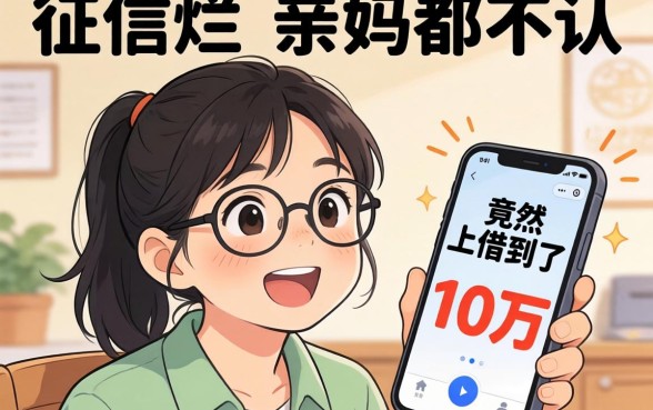 我征信烂到亲妈都不认，竟然在手机上借到了10万