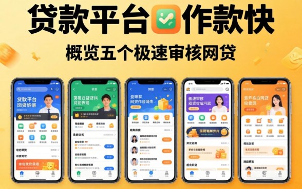 手机贷款平台下款快，概览五个极速审核的网贷软件