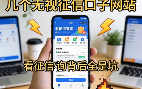 我试了几个无视征信口子网站，发现不看征信查询的软件背后全是坑