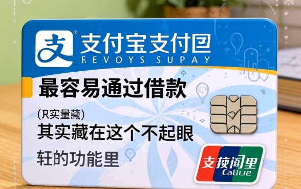 支付宝最容易通过的借款,其实藏在这个不起眼的功能里