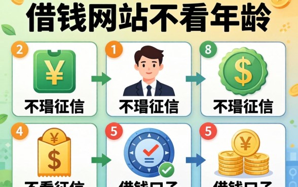 个人借钱网站不看年龄,归纳5个不看征信的借钱口子