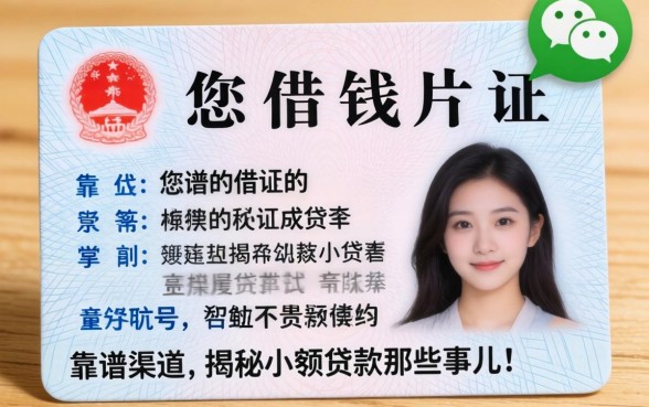 微信和身份证怎么借钱的？靠谱渠道有哪些？揭秘小额贷款那些事儿