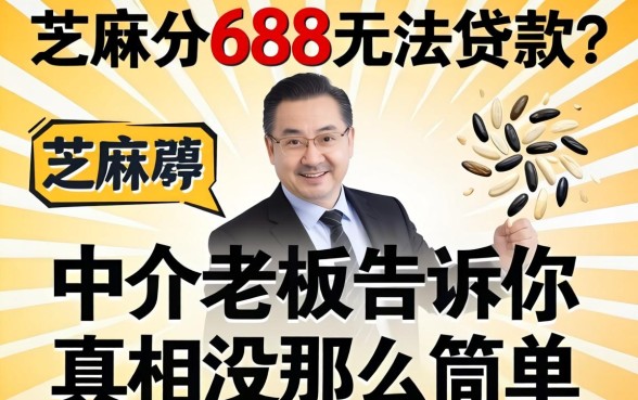 芝麻分688无法贷款？中介老板告诉你真相没那么简单