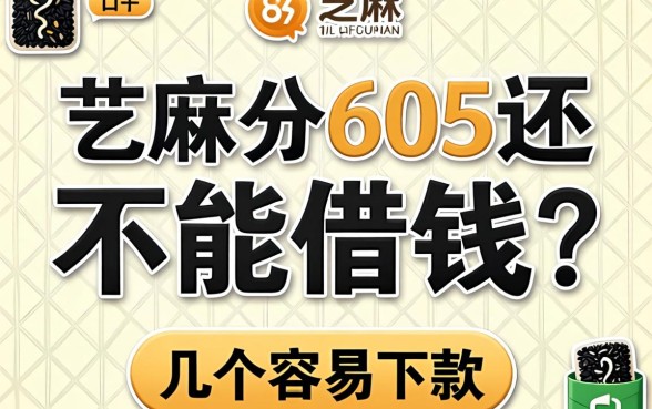 芝麻分605还不能借钱？分享几个容易下款的口子
