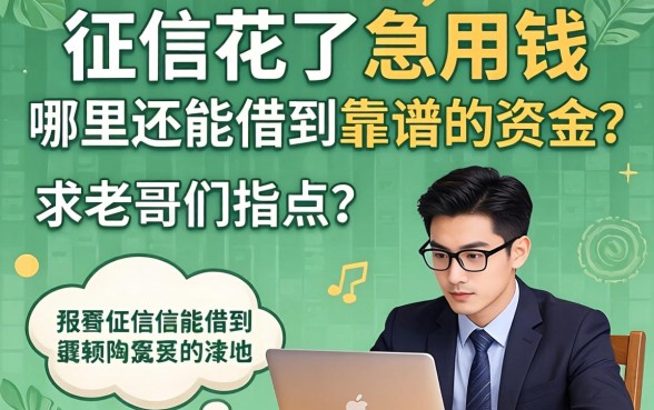 征信花了急用钱,哪里还能借到靠谱的资金?求老哥们指点!