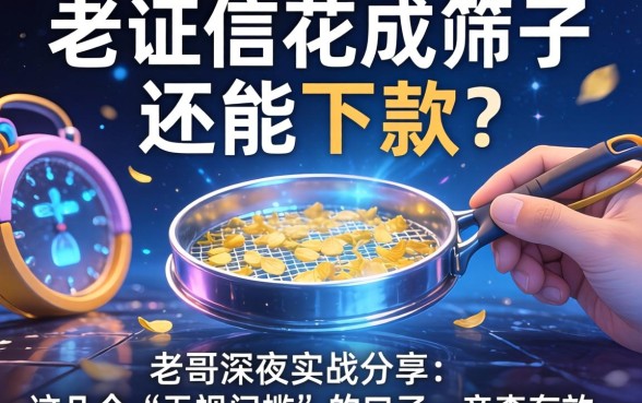 征信花成筛子还能下款？老哥深夜实战分享这几个“无视门槛”的口子，亲测有效！
