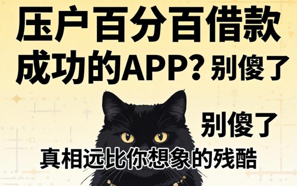 黑户百分百借款成功的app？别傻了，真相远比你想象的残酷