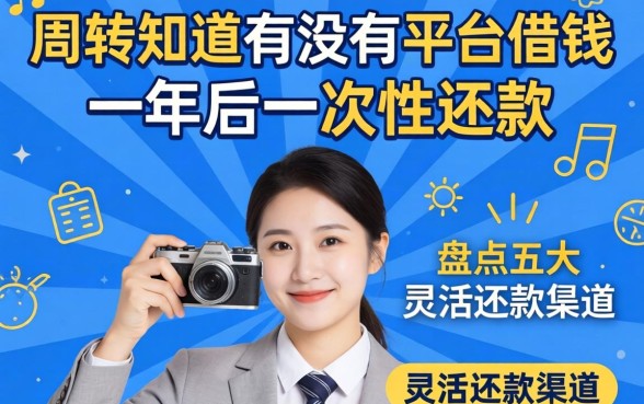 急需周转想知道有没有平台借钱可以一年后一次性还款？盘点五大灵活还款渠道