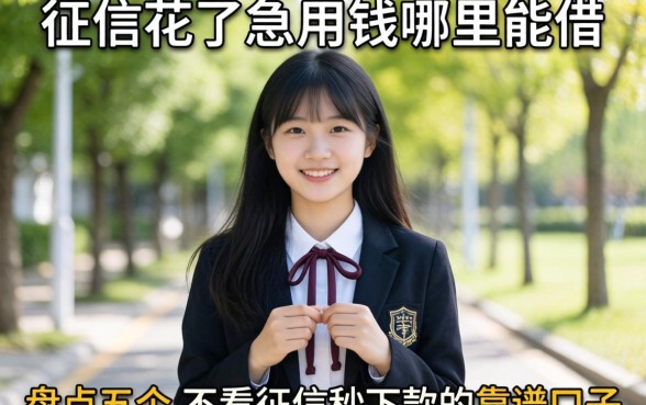 大学生征信花了急用钱哪里能借？盘点五个不看征信秒下款的靠谱口子