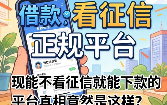 我试了那些借款不看征信的正规平台，发现能不看征信就能下款的平台真相竟然是这样