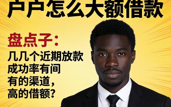 黑户怎么大额借款?盘点几个近期放款成功率高的渠道