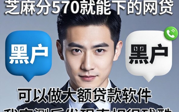 芝麻分570就能下的网贷和黑户可以做大额贷款软件,我实测后发现真相很残酷