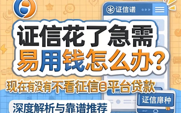 征信花了急需用钱怎么办?现在有没有不看征信的平台贷款?深度解析与靠谱推荐
