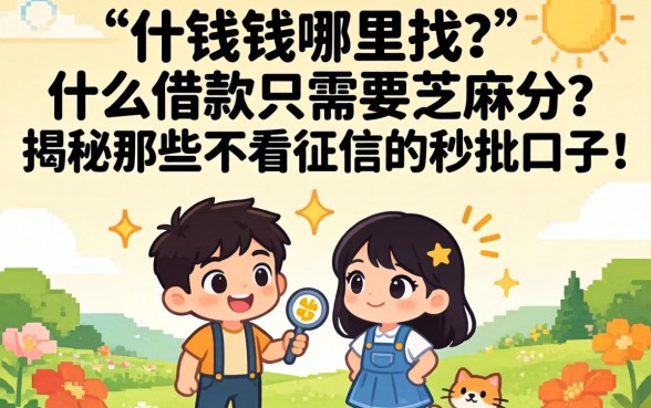 急需用钱哪里找？什么借款只需要芝麻分？揭秘那些不看征信的秒批口子！