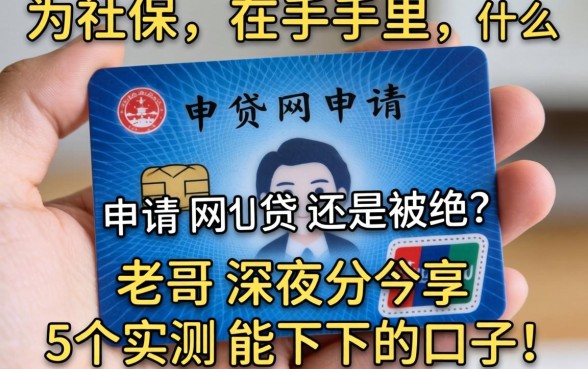 有社保在手里，为什么申请网贷还是被拒？老哥深夜分享五个实测能下的口子！