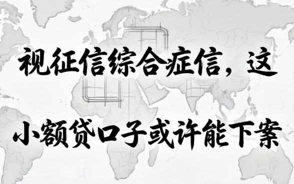 无视征信综合征信，这几个小额贷口子或许能下款