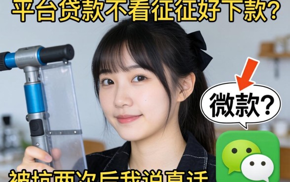 微信哪个平台贷款不看征信好下款？被坑两次后我说真话
