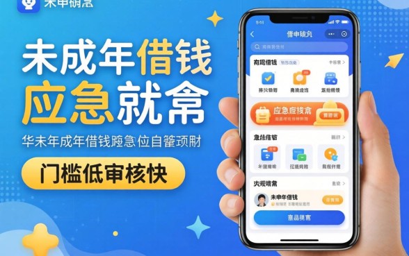 揭秘几款未成年借钱应急软件，门槛低审核快