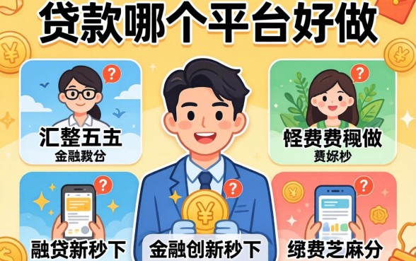 消费贷款哪个平台好做，汇整五个金融创新秒下不要芝麻分的平台