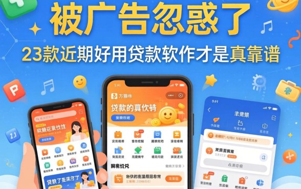 别被广告忽悠了，这3款近期好用贷款软件才是真靠谱
