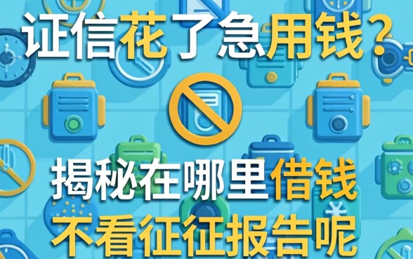 征信花了急用钱？揭秘在哪里借钱不看征信报告呢