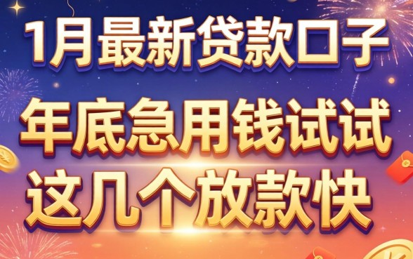 12月最新贷款口子：年底急用钱试试这几个放款快的