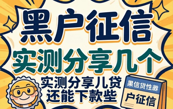 无视黑户征信的贷款有哪些？实测分享几个还能下款的口子