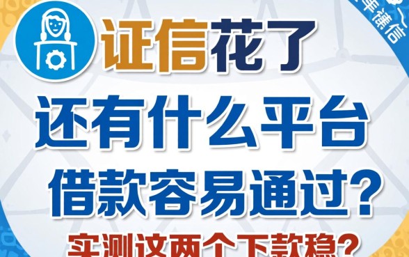 征信花了还有什么平台借款容易通过？实测这几个下款稳