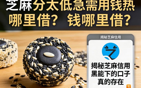 芝麻分太低急需用钱哪里借?揭秘芝麻信用黑能下的口子真的存在吗?