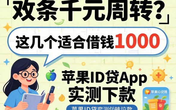 急需千元周转?这几个适合借钱1000的苹果ID贷app实测下款
