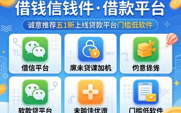 微信借钱的借款平台，诚意推荐五个新上线贷款平台门槛低软件