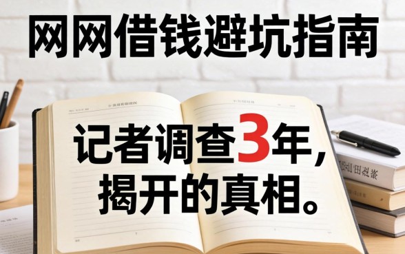 网上借钱避坑指南：记者调查3年，揭开的真相