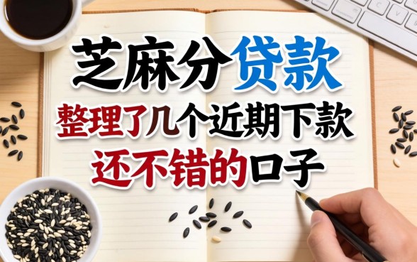 完全凭芝麻分贷款：整理了几个近期下款还不错的口子