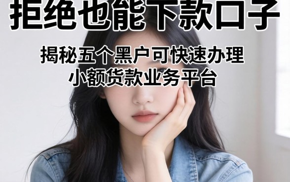 多次被拒也能下款的口子，揭秘五个黑户可快速办理小额贷款业务的平台