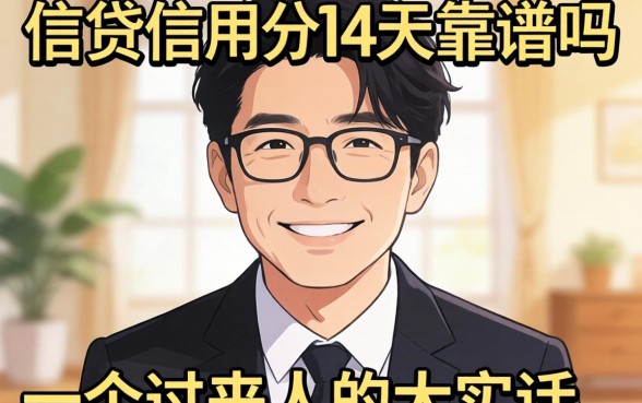 不查信用分14天的网贷靠谱吗？一个过来人的大实话