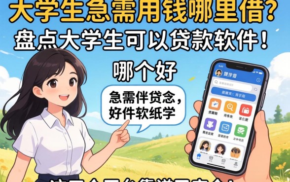 大学生急需用钱哪里借?盘点大学生可以贷款的软件哪个好,这五个平台靠谱又安全!