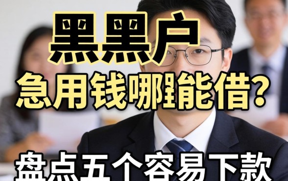 征信黑户急用钱哪里能借？盘点五个容易下款的口子