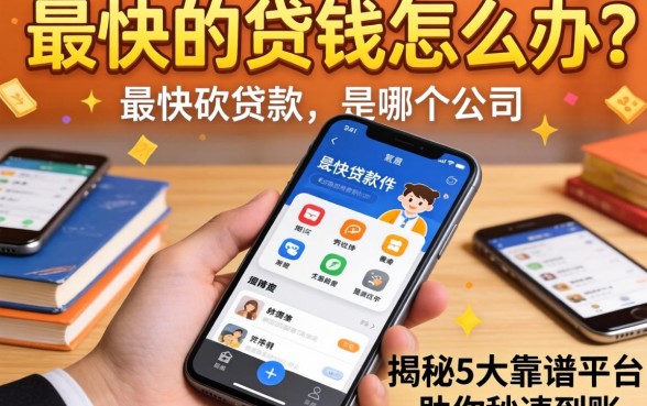 急需用钱怎么办？最快的贷款软件是哪个公司？揭秘5大靠谱平台助你秒速到账